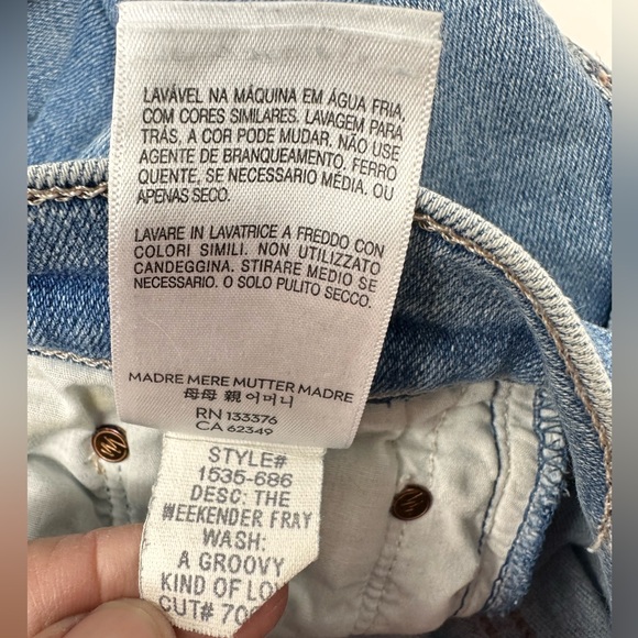 MOTHER The Weekender Fray Groovy Kind of Love Jeans Size 26 Very Stretchy! - Picture 8 of 15